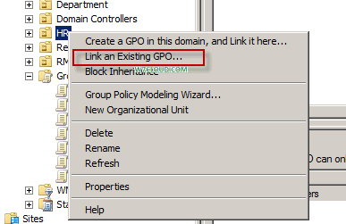 create a gpo in this domain and link it here