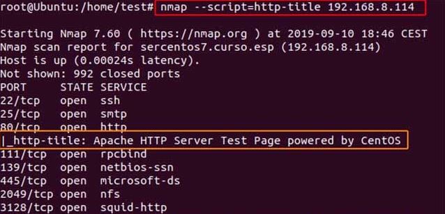 nmap page titles of HTTP services