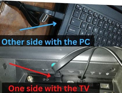 HDMI connection Pc to TV
