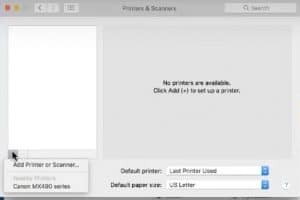 add a printer in MAC book