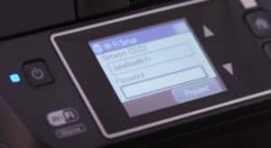 password for wifi router on wireless printer