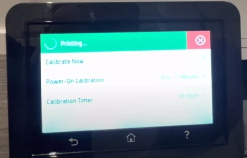calibration process running on HP