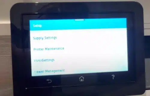 hp printer maintenance setting