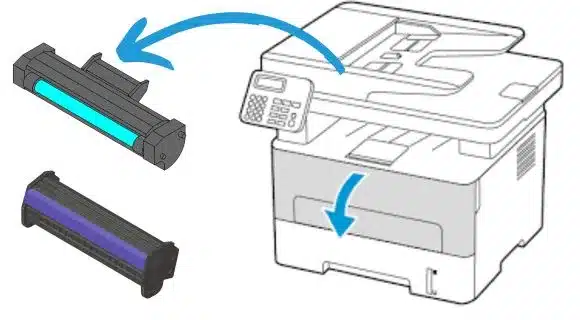 open the front panel of printer