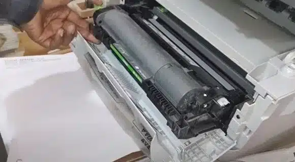 open the printer cartridge out of printer