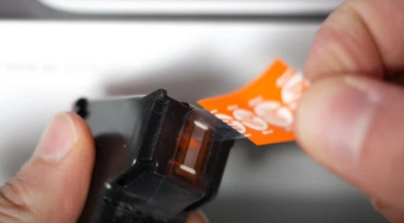 orange tape on the cartridges HP 2700